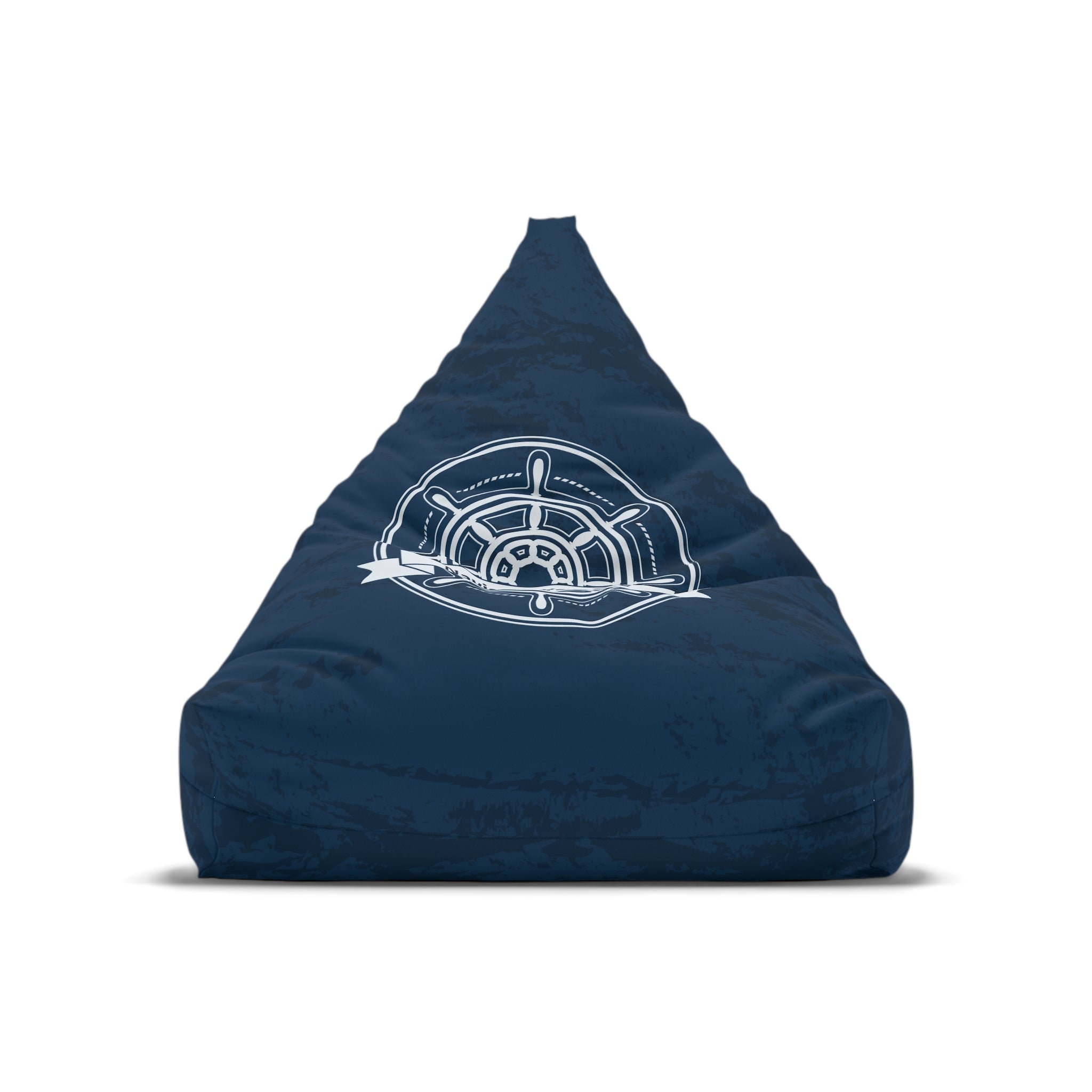Nautical Compass Bean Bag Chair Cover | Navy Coastal Bean Bag Cover | Beach House Home Decor