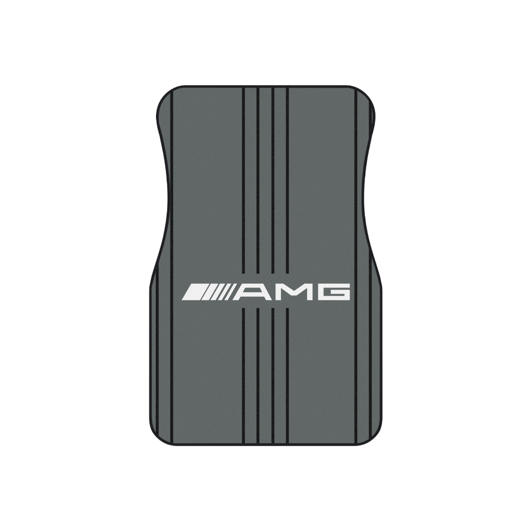 AMG Style Car Floor Mats Set of 4 Gray Universal Performance Auto Mats