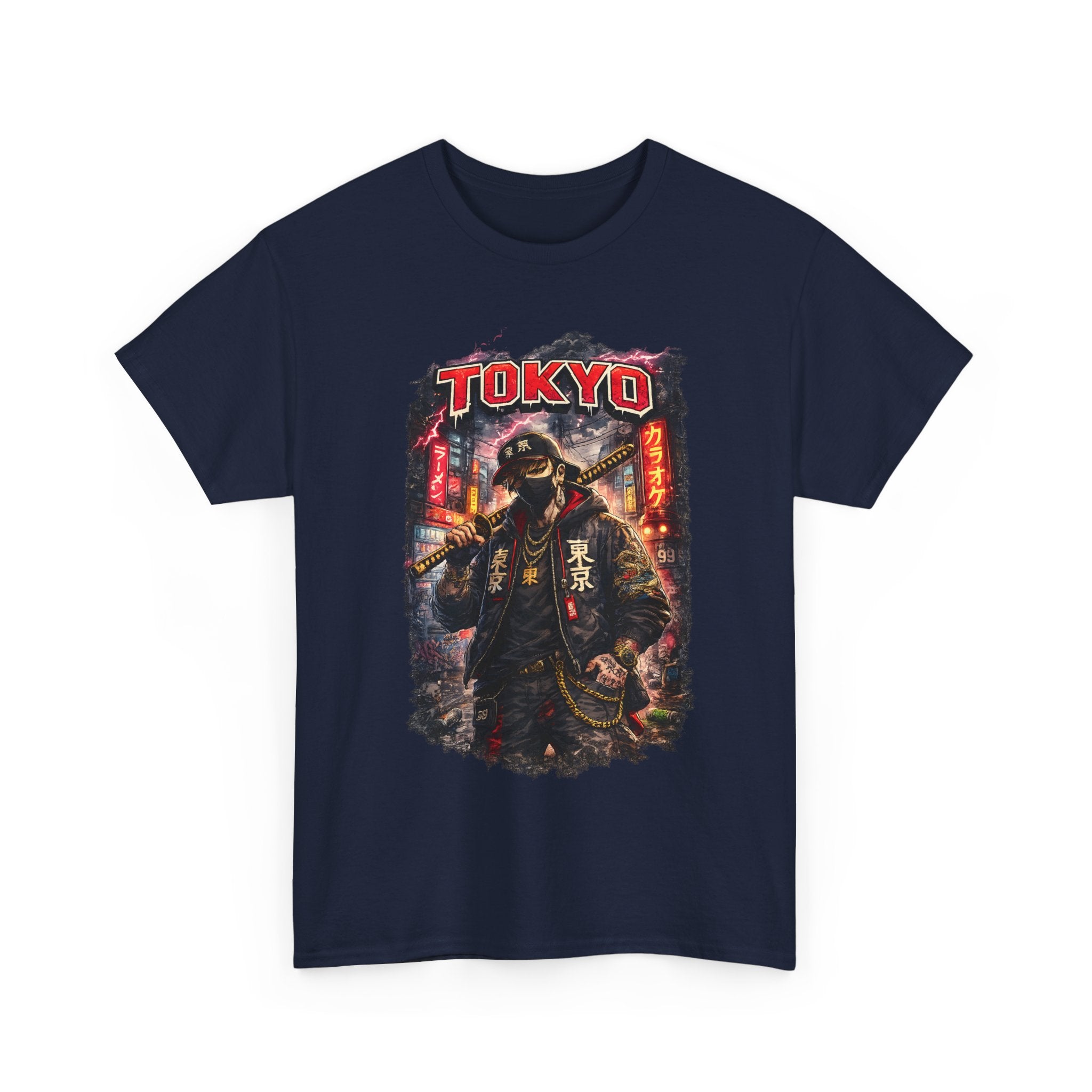 Tokyo Streetwear T Shirt, Japanese Urban Graphic Tee, Cyberpunk Style Unisex Shirt